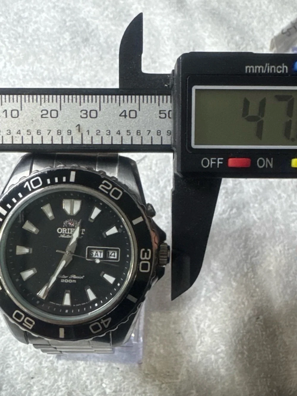 #201 Orient Men's Automatic Dive Watch - Black Dial, Stainless Steel